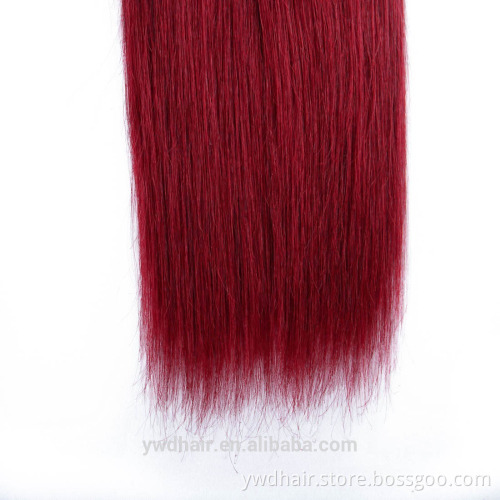 10-26inch Grade 7a indian straight virgin hair red color Cheap indian remy human hair weaving